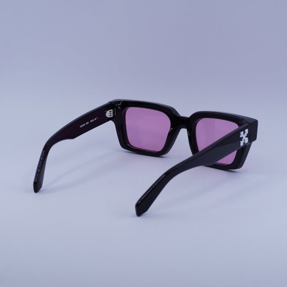 Off-White OERI008 VIRGIL 1030 Sunglasses Black Square Frame, Pink Lenses - Picture 10 of 11